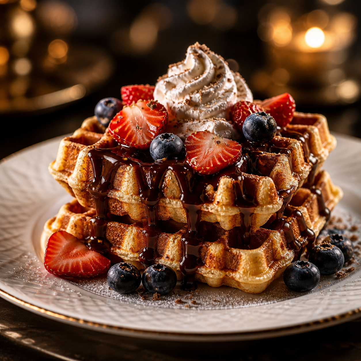 Waffles dulces